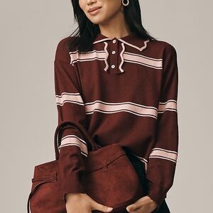 Anthropologie NWOT Design History x Maeve Scallop-Collar Sweater